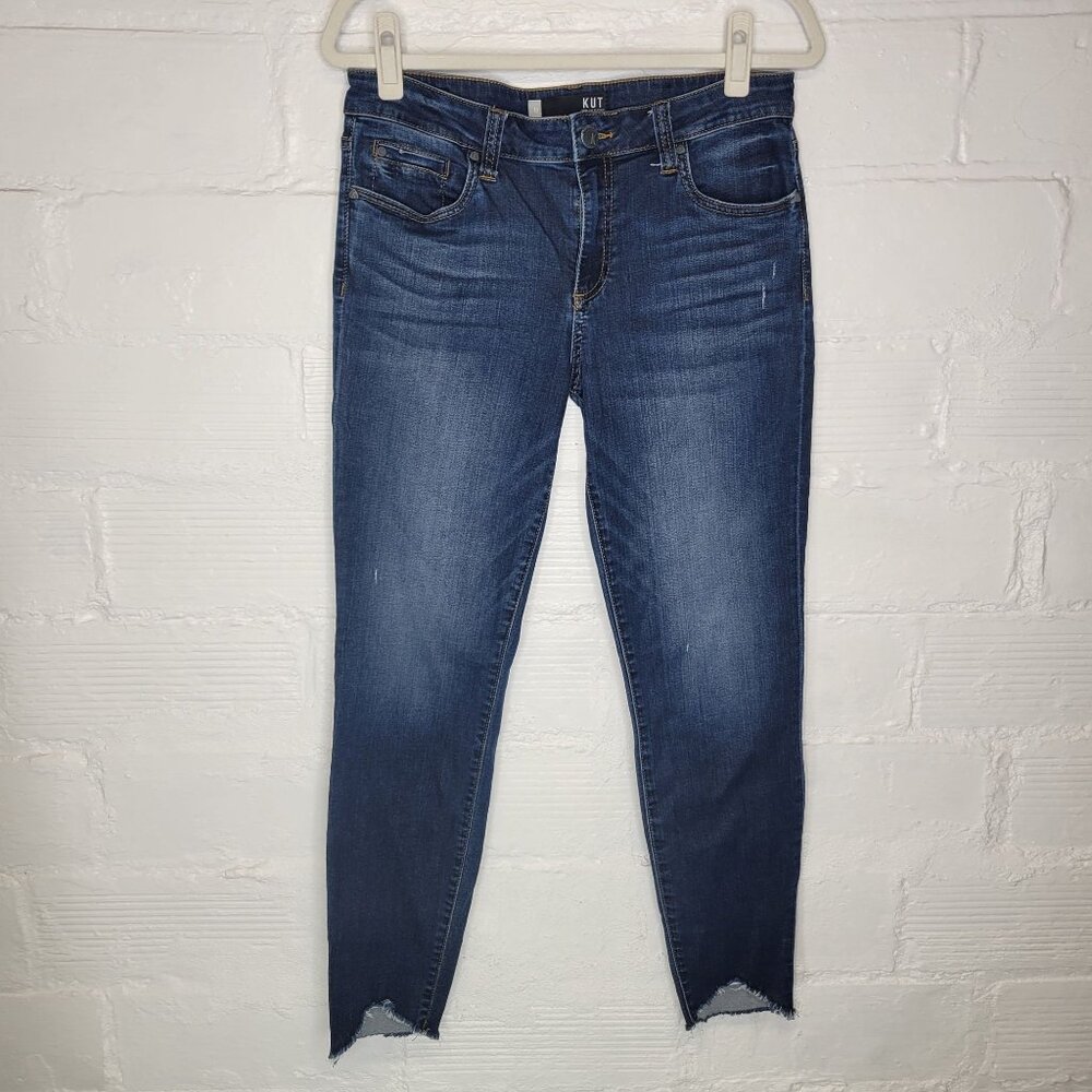 Kut From The Kloth Women's Size 10 Jeans Connie Ankle Skinny Raw Hem